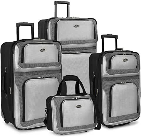 4 Piece Silver Luggage Set