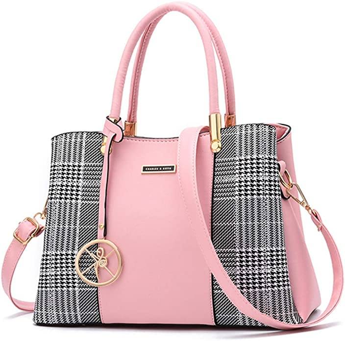 Black, White and Pink Checker Bag