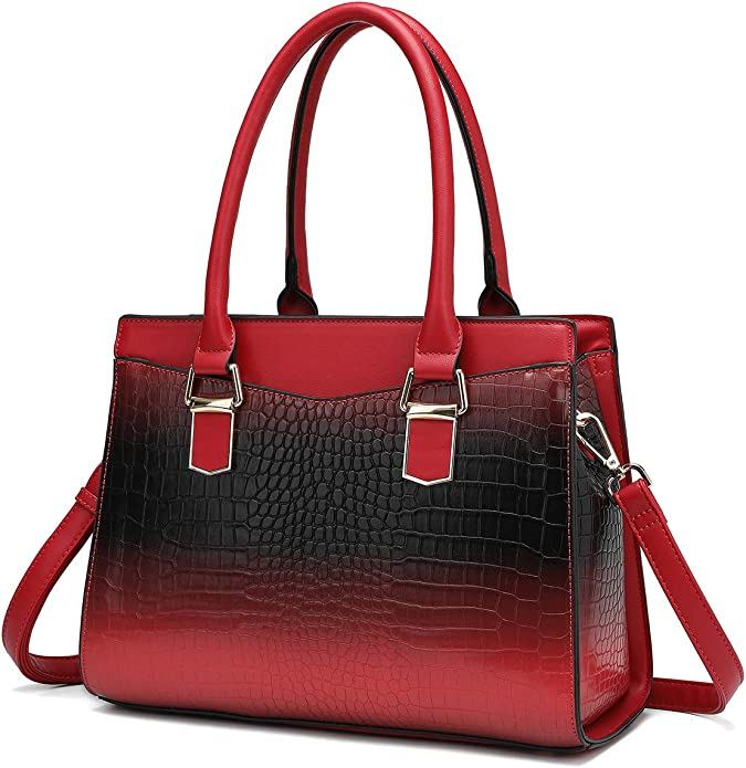 Red and Black Snake Skin Bag