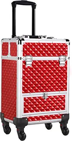 Medium Red Rolling Makeup Case