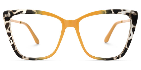 Yellow and Black Animal Print Glasses