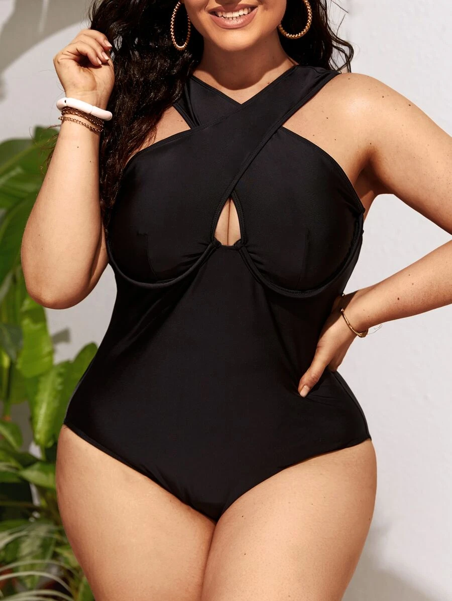 Black Crossed One Piece