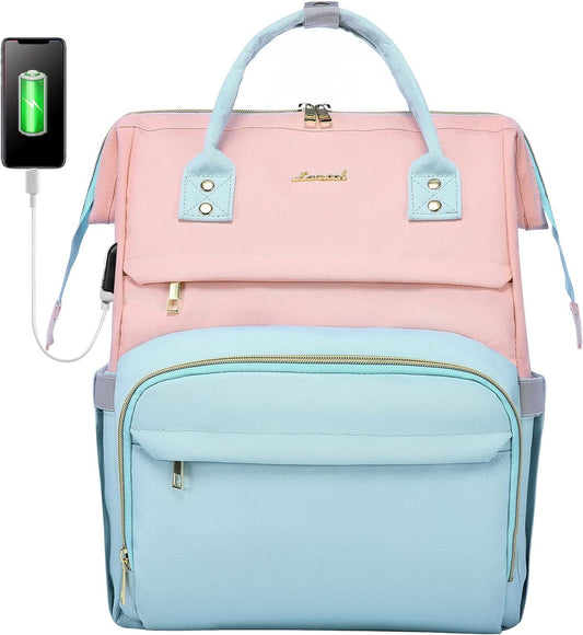 Pastel Pink and Pastel Blue Bookbag