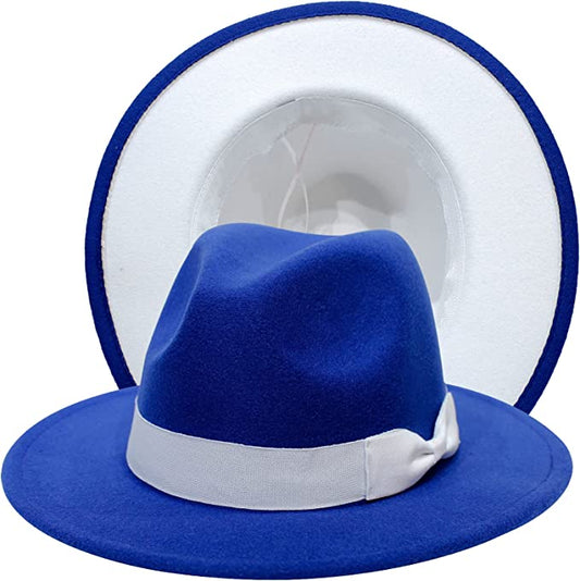 Blue Brim with White Trim