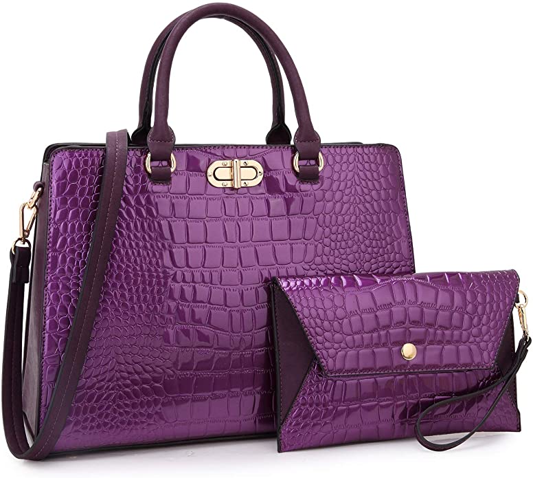 Purple Snake Skin Purse