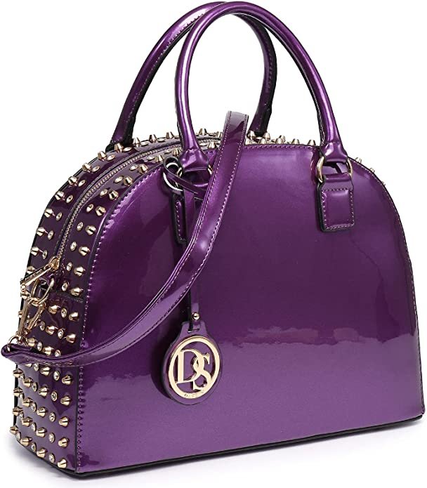 Purple Patten Leather DS Purse