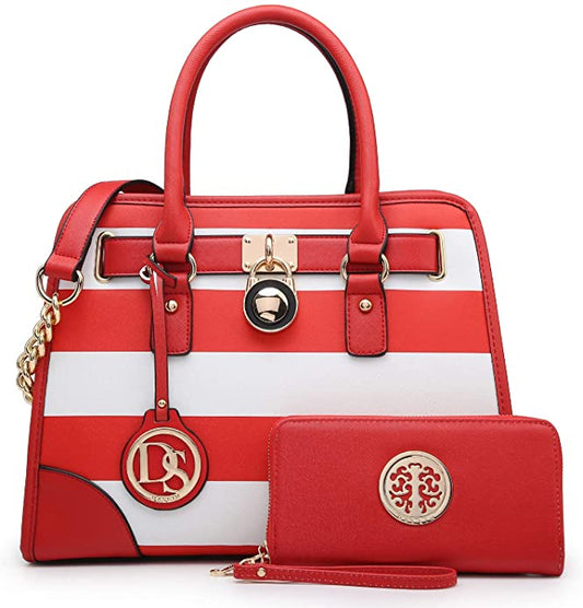 Red and White DS Purse